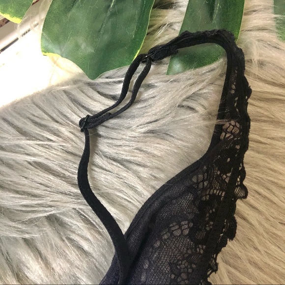 NEW Free People Black Lace Underwire Plunge Bra Sz 34B - Picture 7 of 11